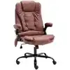 Image de vidaXL Chaise de bureau de massage marron clair similicuir daim