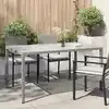 Image de vidaXL Table de jardin 150x90x75 cm Verre trempé et poly rotin Gris