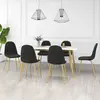 Image de vidaXL Chaises à manger lot de 6 noir velours