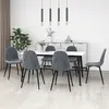 Image de vidaXL Chaises à manger lot de 6 gris foncé velours
