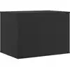 Image de vidaXL Boîte à coussins de jardin Résine tressée 145x100x103 cm Noir