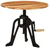Image de vidaXL Table d'appoint 60x(42-62) cm Bois massif d'acacia et fonte