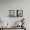 Image de vidaXL Étagères murales 2 pcs 25x25x35 cm Bois d'acacia et acier