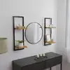 Image de vidaXL Étagères murales 2 pcs 25x25x75 cm Bois d'acacia et acier