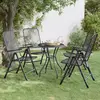 Image de vidaXL Chaises pliables jardin lot de 4 Maille métallique Anthracite
