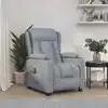 Image de vidaXL Fauteuil de massage Gris clair Tissu