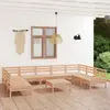 Image de vidaXL Salon de jardin 10 pcs Bois de pin massif