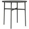 Image de Table à thé Gris 45 cm Résine tressée