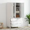 Image de vidaXL Garde-robe Blanc 90x50x180 cm Métal