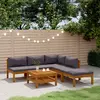 Image de vidaXL Salon de jardin 6 pcs avec coussin Bois d'acacia solide