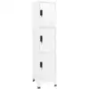 Image de vidaXL Armoire à casiers Blanc 38x45x180 cm Acier
