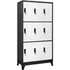 Image de vidaXL Armoire à casiers Anthracite et blanc 90x45x180 cm Acier