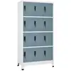 Image de vidaXL Armoire à casiers Gris clair et gris foncé 90x45x180 cm Acier