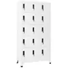 Image de vidaXL Armoire à casiers Blanc 90x40x180 cm Acier