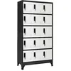 Image de Armoire à casiers Anthracite et blanc 90x40x180 cm Acier