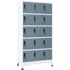 Image de vidaXL Armoire à casiers Gris clair et gris foncé 90x40x180 cm Acier