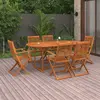 Image de vidaXL Ensemble à manger de jardin 7 pcs bois massif d'acacia