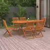 Image de vidaXL Ensemble à manger de jardin 7 pcs bois massif d'acacia