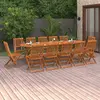 Image de vidaXL Ensemble à manger de jardin 13 pcs 280x90x75 cm bois d'acacia