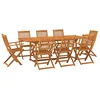 Image de Ensemble à manger de jardin 9 pcs 220x90x75 cm bois d acacia