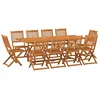 Image de Ensemble à manger de jardin 11 pcs 220x90x75 cm bois d acacia