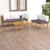 Image de vidaXL Salon de jardin 5 pcs avec coussins Bois d'acacia solide