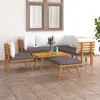 Image de vidaXL Salon de jardin 8 pcs avec coussins Bois d'acacia solide