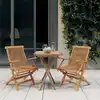 Image de vidaXL Ensemble à manger de jardin 3 pcs Bois de teck massif