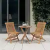 Image de vidaXL Ensemble à manger de jardin 3 pcs Bois de teck massif