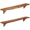Image de vidaXL Étagères murales 2 pcs 110x20x18 cm bois massif d'acacia