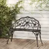 Image de vidaXL Banc de jardin 100 cm Aluminium coulé Noir