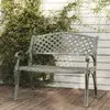Image de vidaXL Banc de jardin 102 cm Aluminium coulé Vert