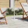 Image de vidaXL Socle de parasol Blanc 40x40x32 cm Fonte