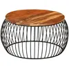 Image de vidaXL Table basse Ø68 cm Bois de récupération solide