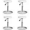Image de vidaXL Chaises à manger lot de 4 blanc similicuir