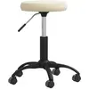Image de vidaXL Chaise de salle à manger Crème Velours
