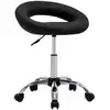Image de vidaXL Chaise pivotante à manger Noir Similicuir