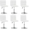 Image de vidaXL Chaises à manger lot de 6 blanc similicuir