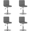 Image de vidaXL Chaises pivotantes à manger lot de 4 Gris clair Tissu