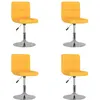 Image de vidaXL Chaises pivotantes à manger lot de 4 jaune tissu