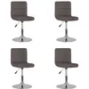 Image de vidaXL Chaises pivotantes à manger lot de 4 taupe tissu