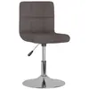 Image de vidaXL Chaise pivotante de salle à manger Taupe Tissu