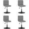 Image de vidaXL Chaises pivotantes à manger lot de 4 gris clair velours