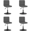 Image de vidaXL Chaises pivotantes à manger lot de 4 gris foncé velours