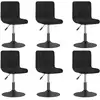Image de vidaXL Chaises pivotantes à manger lot de 6 noir velours