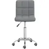 Image de vidaXL Chaise pivotante de salle à manger Gris clair Tissu