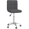 Image de vidaXL Chaise pivotante de salle à manger Gris foncé Tissu