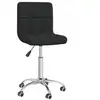 Image de vidaXL Chaise pivotante de salle à manger Noir Tissu