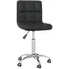 Image de vidaXL Chaise pivotante de salle à manger Noir Similicuir