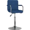 Image de vidaXL Chaise de salle à manger Bleu Tissu